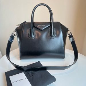 Givenchy Antigona Small Black Shiny Lord Calfskin